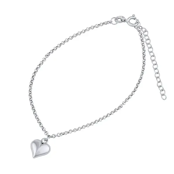 Silvego Jemný stříbrný řetízek na ruku Srdce ZTJ1303175VSW