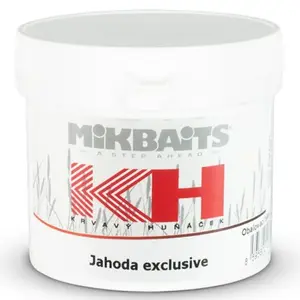 Mikbaits obalovací těsto krvavý huňáček jahoda exclusive 200 g