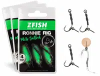 Zfish návazec ronnie rig 3 ks - velikost háčku 8