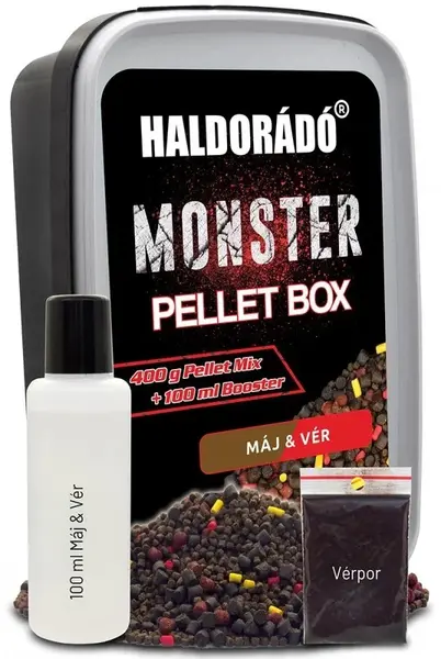 Haldorádó pelety monster pellet box 400 g 2 mm - játra krev
