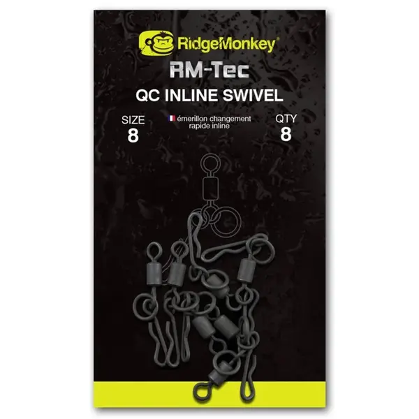Ridgemonkey rychlovýměnný obratlík pro inline odpadávací olova quick change inline swivel velikost 8