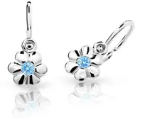Cutie Jewellery Dětské náušnice z bílého zlata C1736-10-X-2 světle modrá