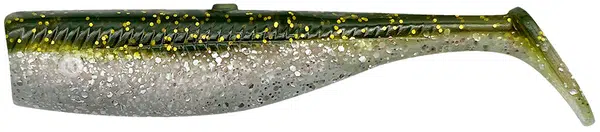 Savage gear gumová nástraha minnow tail green silver 5 ks -  8 cm 6 g