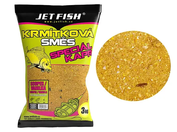 Jet fish krmítková směs speciál kapr 3 kg - scopex vanilka
