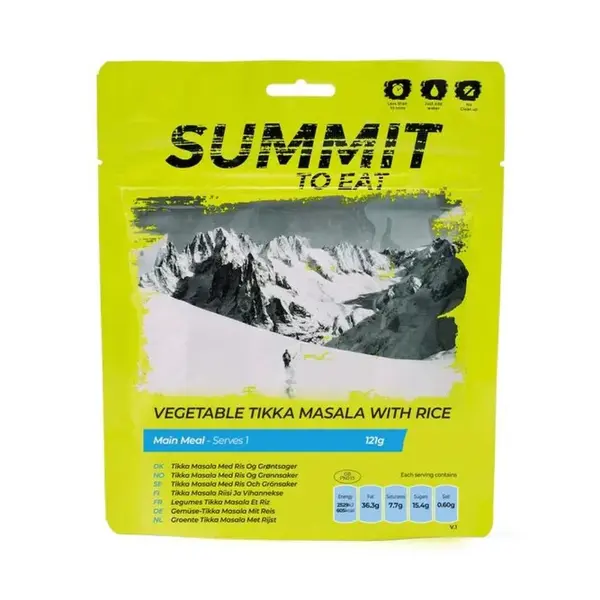 Summit to eat Tikka Masala s rýží a zeleninou viz obrázek Dehydrovaná strava