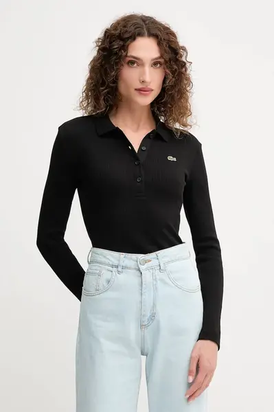 Bavlnené tričko s dlhým rukávom Lacoste