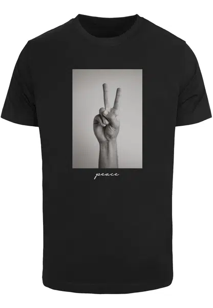 Black T-shirt with peace sign
