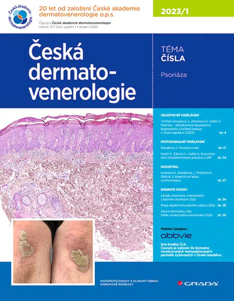 Česká dermatovenerologie 2023/1, Hercogová Třešňák Jana
