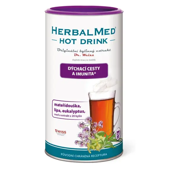 DR. WEISS Herbalmed hot drink dýchacie cesty + vitamín C 180 g