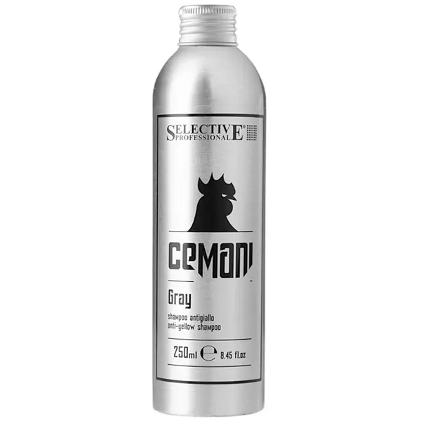 Pánský šampon pro neutralizaci bílých vlasů Selective Professional Cemani Gray Shampoo - 250 ml + dárek zdarma