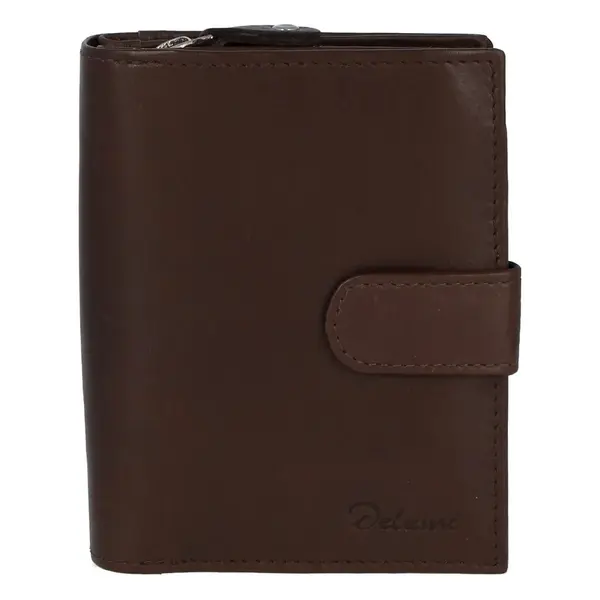 Kožená peněženka hnědá - Delami 101