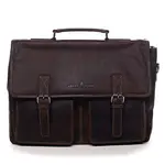 Pánská kožená brašna tmavě hnědá - Greenwood Louney