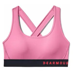 Dámská sportovní podprsenka Under Armour Mid Crossback Lipstick XS