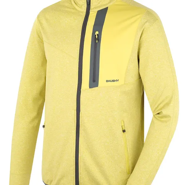 Husky Ane M XXL, lime green Pánská mikina na zip