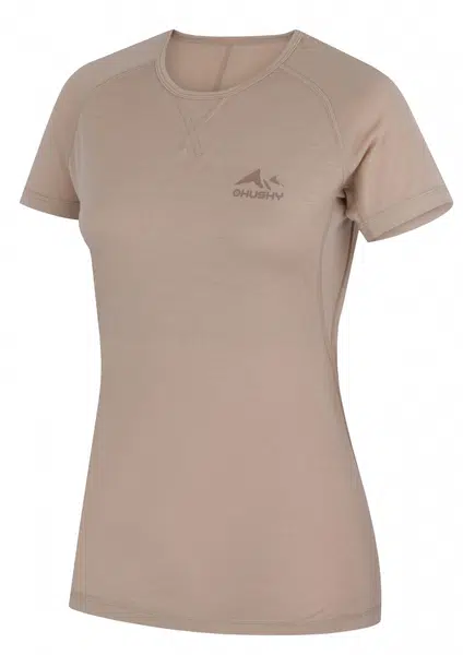 Husky Mersa L S, beige Merino termoprádlo triko