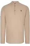 G783 DEWBERRY JUDGE COLLAR MEN'S SHIRT-BEIGE