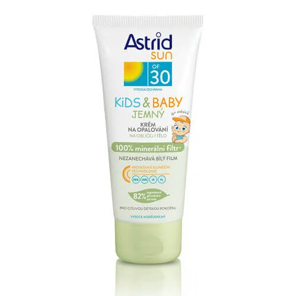 Astrid Jemný krém na opalování pro děti OF 30 Sun Kids & Baby 100% minerální filtr 100 ml