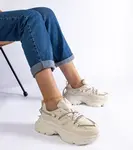 Gemre Ivett Women's Beige Sports Sneakers