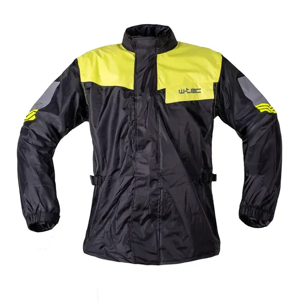 Moto pláštěnka W-TEC Igava - 2.jakost černá-fluo zelená 4XL