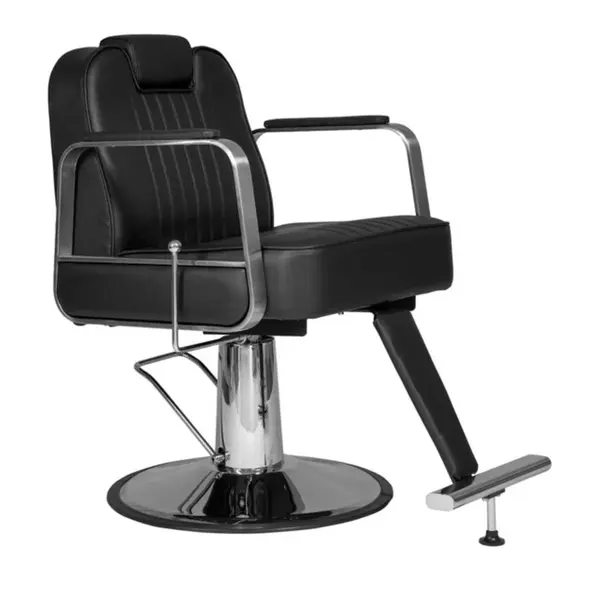 Kadeřnické barber křeslo Weelko Layer - černé + dárek zdarma