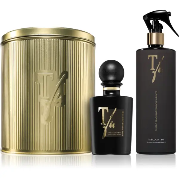 Teatro Fragranze Gold Tin Box Tabacco dárková sada plechový box 1 ks