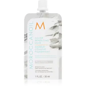Moroccanoil Color Depositing jemná vyživující maska bez permanentních barevných pigmentů Platinum 30 ml