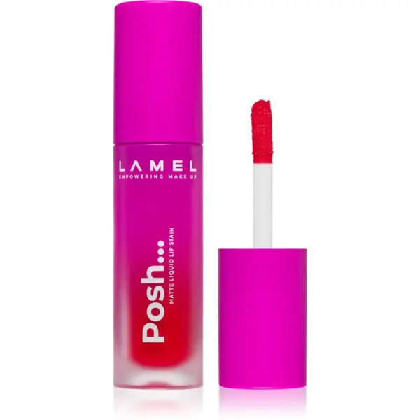 LAMEL Posh Matte Liquid Lip Stain dlouhotrvající matná tekutá rtěnka odstín №406 Ruby Red 4 g