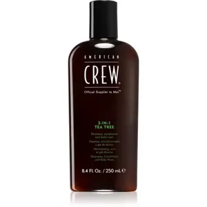 American Crew Hair & Body 3-IN-1 Tea Tree šampón, kondicionér a sprchový gel 3 v 1 pro muže 250 ml