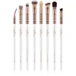 Luvia Cosmetics Prime Vegan All Eye Want sada štětců na oči Pearl White / Metallic Coffee Brown