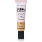 Revolution Conceal & Define matující make-up odstín F9.7W 23 ml