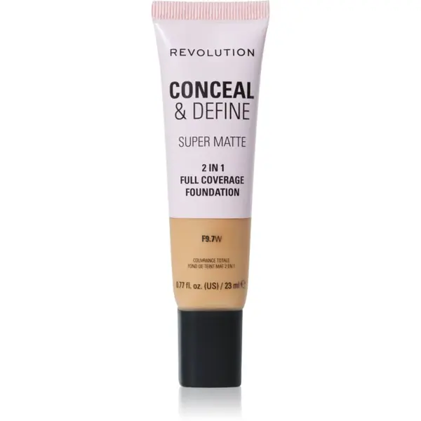 Revolution Conceal & Define matující make-up odstín F9.7W 23 ml