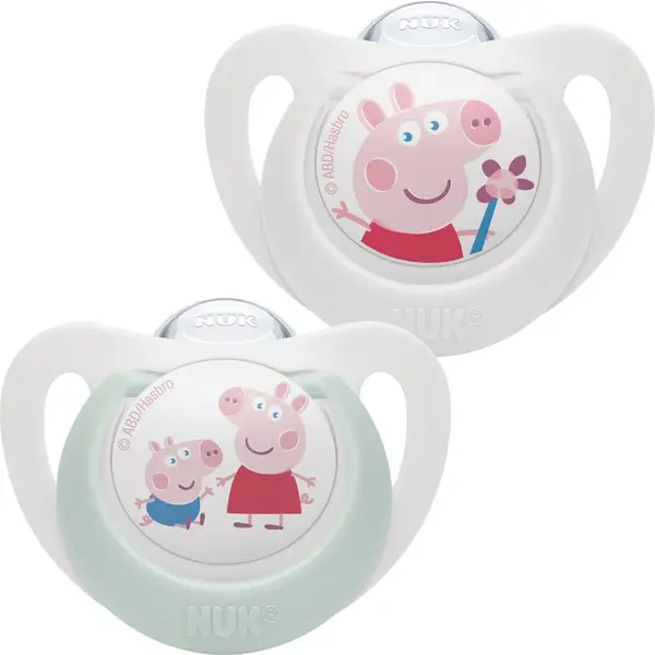 NUK Star Peppa Pig dudlík 0-6 m 2 ks