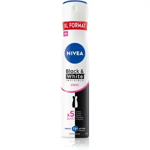 NIVEA Black & White Invisible Clear antiperspirant ve spreji pro ženy 200 ml
