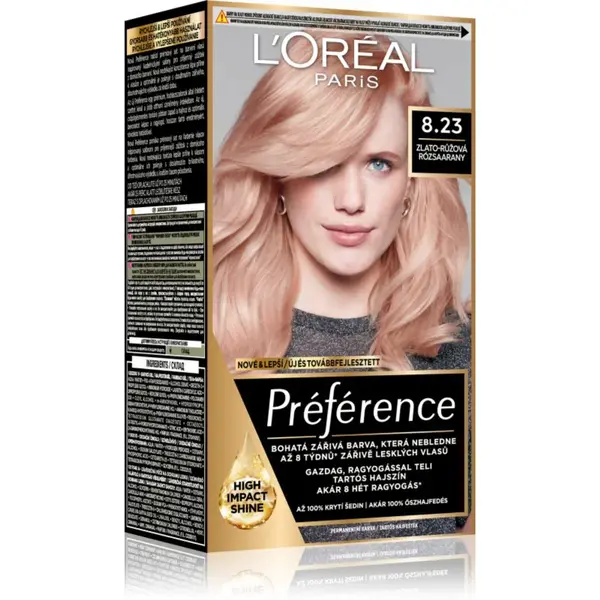 L’Oréal Paris Préférence barva na vlasy odstín 8.23 Medium Rose Gold 1 ks