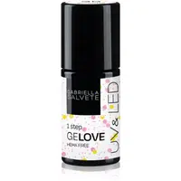 Gabriella Salvete GeLove One Step gelový lak na nehty s použitím UV/LED lampy se třpytkami odstín 35 Sweetie 8 ml