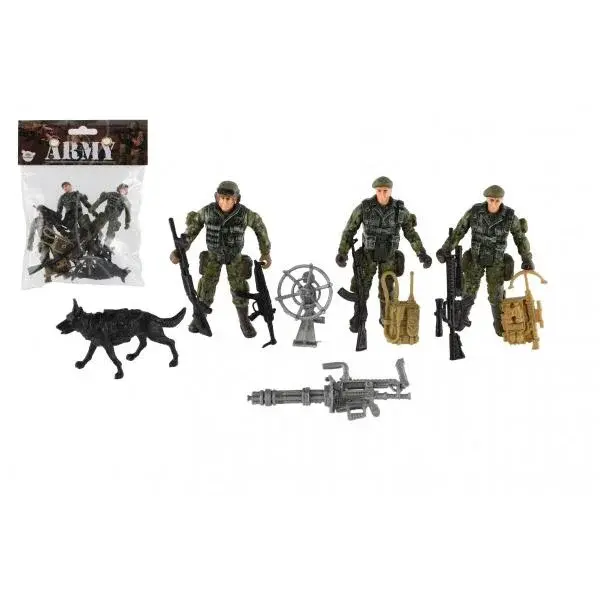 Sada vojaci so psom s doplnkami 12ks