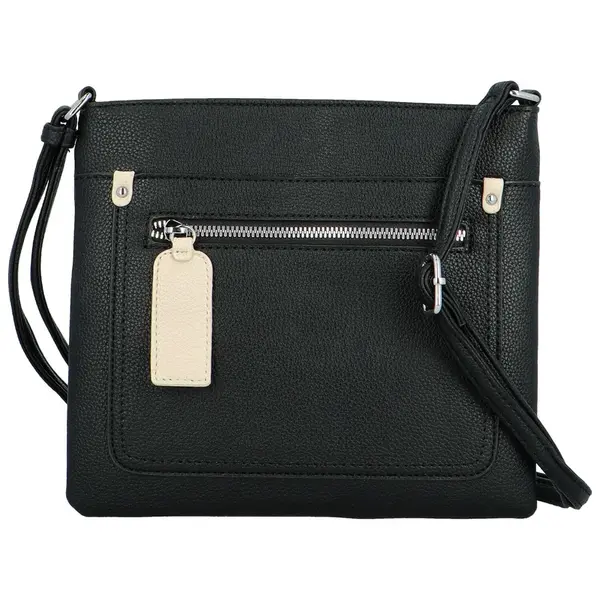 Stylová dámská koženková crossbody kabelka Walida, černá