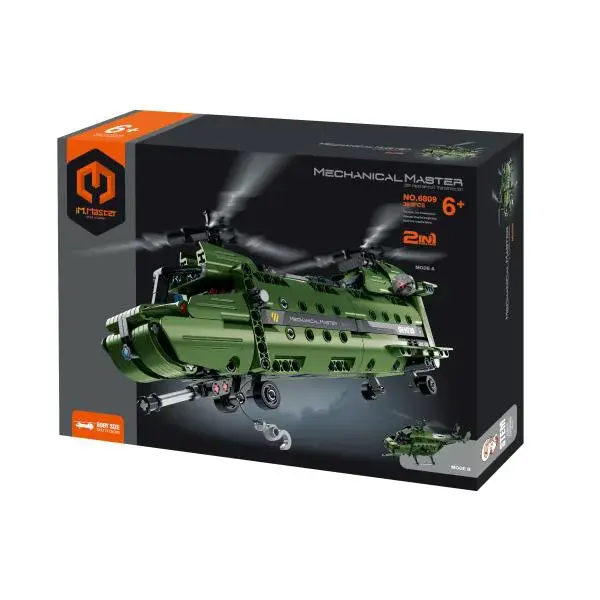 Stavebnica vrtulník 2v1 34 cm