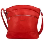 Trendová dámská koženková crossbody Creato, červená