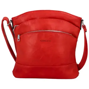 Trendová dámská koženková crossbody Creato, červená