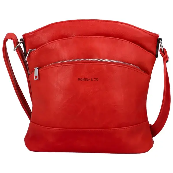 Trendová dámská koženková crossbody Creato, červená