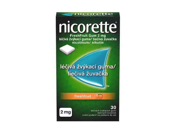 Nicorette Freshfruit Gum 2mg léčivé žvýkací gumy 30