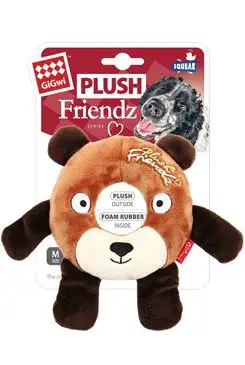 Hračka pes Gigwi Plush Friendz medvěd s gumenym kroužkem