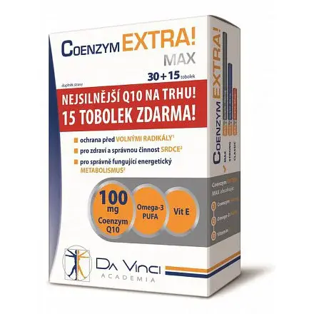 Coenzym EXTRA! Max 100mg DaVinci 30+15 tobolek