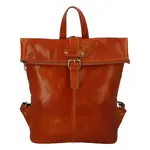 Prostorný kožený batoh Claire, koňaková