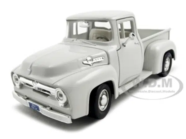 1956 Ford F-100 Pickup Truck White 1/24 Diecast Model Car by Motormax