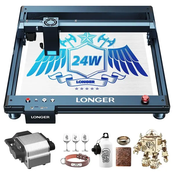 LONGER Laser B1 20W Laser Engraver Cutter 4-core Laser Head 22-24W Output Power 450 x 440mm Engraving Area