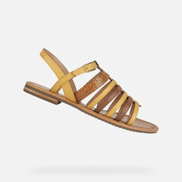Yellow women's sandals Geox Sozy S - Women's
