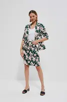 Vzorovaná pouzdrová sukně s květinovým motivem