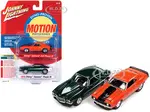 1969 Chevrolet Camaro ZLX Phase III Hugger Orange with Black Stripes and 1973 Chevrolet Camaro Phase III Dark Green Metallic and White "Baldwin Motio